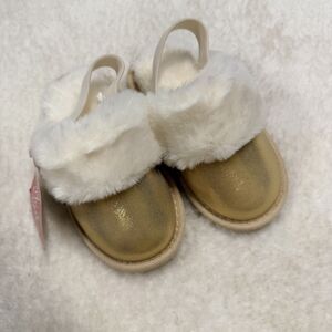 Holiday Time Toddler Metallic Scuff Slippers 9-10